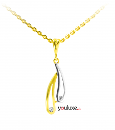 Damen Anhänger Gold 585 Bicolor