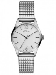 s.Oliver Damen-Zugarmbanduhr Silber SO-3191-MQ