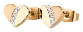 Titan Herz-Ohrstecker in Gelbgold