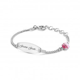 Baby-Kinder Gravur-Armband 925 Silber mit Käfer Anhänger