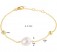 damen armband mit perle 925 silber gold plattiert