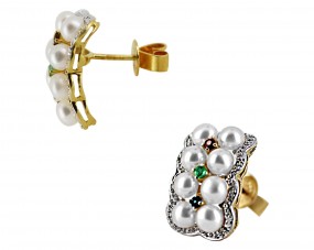 Perlen Ohrstecker Gold