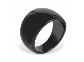 Damen Keramikring Schwarz