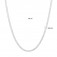 Flache Schlangenkette aus Silber 925 rhodiniert 3,6mm breit