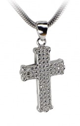 Kreuz Silber Anhänger mit steinen