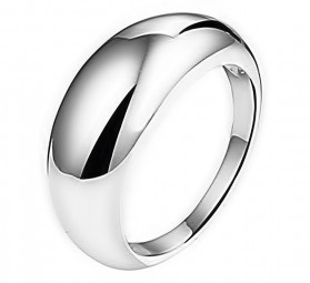 Schlicht Damenring 925 Silber rhodiniert