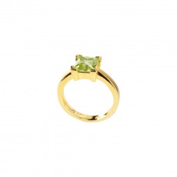Damenring Peridot ring 585 Gelbgold - Eckig