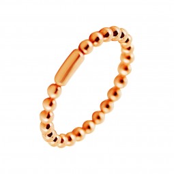 Damen Ring Kugel Kügelchen / Halbkugel 585 Gold Rosegold