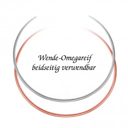 Wende - Omega Collier 925 Silber und Rosegold in Silber