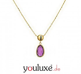 Amethyst Schmuck Anhänger mit Kette 585 Gold