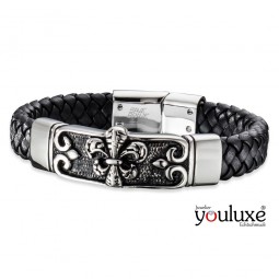 Herren Lederarmband Zulu aus Leder & Edelstahl