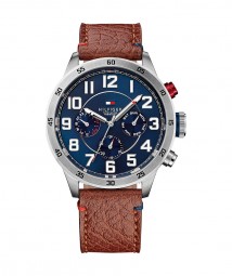 tommy hilfiger watches herren-armbanduhr analog quarz leder 1791066