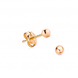 Ohrstecker Gold Kugel 585 Rotgold_Rosegold