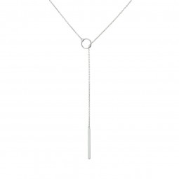 Damen Halscollier-Halskette mit T-Balken 925 Silber