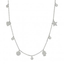 Damen Halskette Collier mit verschidenen Anhänger 925 Sterlingsilber