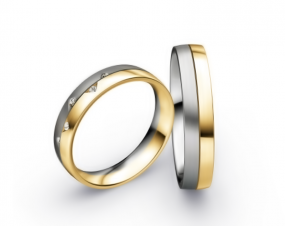 Eheringe Platin Gelbgold Honeymoon Ruesch 66/67130-045