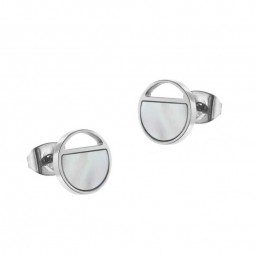 Boccia Ohrstecker Titan Perlmutt weiß 05034-01