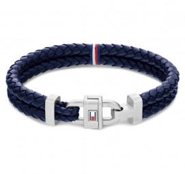 Tommy Hilfiger Herrenarmban Blau echt Leder 2790362