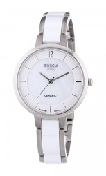 Boccia 3245-01 Damenuhr Titan Keramik weiß