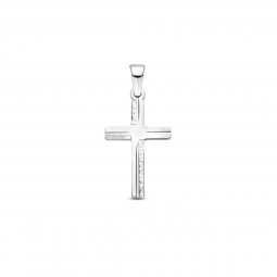 Silber Kreuz Anhänger 925 Sterlingsilber Diamantiert