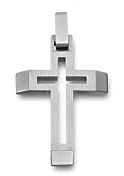 Edelstahl Kreuz-Anhänger gestanzt