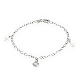 Kinder Armband 925 Silber Glaube-Liebe-Hoffnung