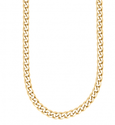 Herren Halskette STAHL Panzer poliert 60cm