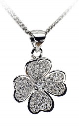 Damen Herz Anhänger 4 Facher Herz aus 925 Sterlingsilber