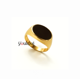 Damen onyx ring gold 585