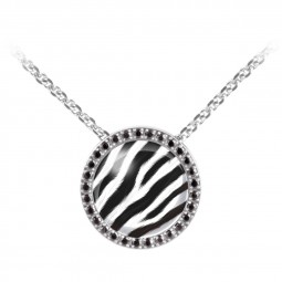 Black Zebra"Anhänger mit Kette