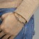 Paperclip Damen Armband mit 925 Silber und echt 585 Gold