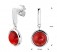 Ohrstecker 925/- Sterling Silber Achat natürlich, rot