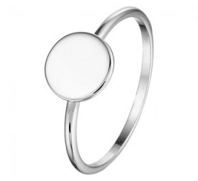 Damen Kreis Ring in 925 Silber | Geometrischer Ring Rund Design