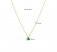 Smaragd Solitär Collier Gold 585 Damen Gelbgold 14K Anhänger