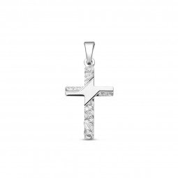 Kreuz Anhänger 925 Silber rhodiniert