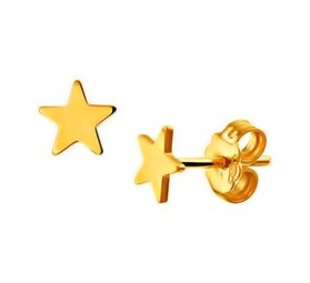 Ohrstecker Stern aus 585-er Gold. Durchmesser von 7,5 mm