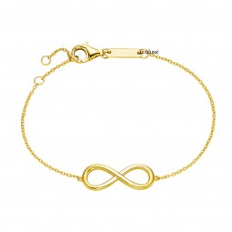 Armband Unendlichkeitszeichen, Infinity Armband Damen Silber 925 Gold