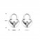 Ohrstecker Schloss Herz Endlose Liebe 925 Silber rhodiniert
