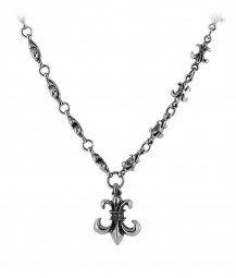 Collier »Lilie 925 Sterling Silber Oxidiert