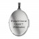 Medaillon Oval 925 Silber Glänzend, teilmatt zum öffnen für Bildereinlage 2 Fotos Amulett