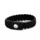 Lederarmband Geflochten Armband Elegant Herren schwarz