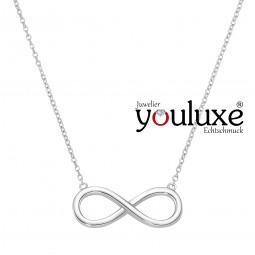 Collier Infinity Unendlichkeit Symbol aus 925 Silber rhodiniert Massiv