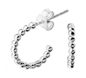 Halbcreolen KÜGELCHEN 925 Sterling Silber Ohrringe Creolen Silberohrringe