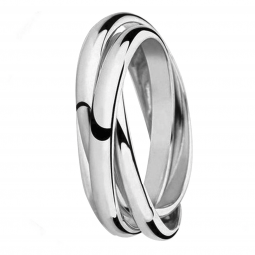 Dreifachring Ring drei Ringe in einen aus 925 Silber