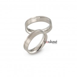 Boccia Trauringe Partnerringe Titan mit 5 Brillanten 0149-01-02