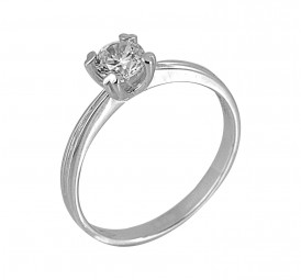 Damenring Gold 585 Weiß