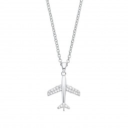 S.oliver Silberanhänger Flugzeug 925 Sterling Silber rhodiniert