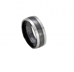 Bruno Banani Keramik-Edelstahl Herrenring 44.84176
