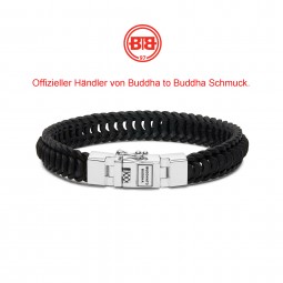 Buddha to Buddha Bracelet Lars Leather Black