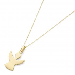 Anhänger Engel Engelanhänger 375-9 Karat Gold Gelbgold Schutzengel Engelchen mit Kette